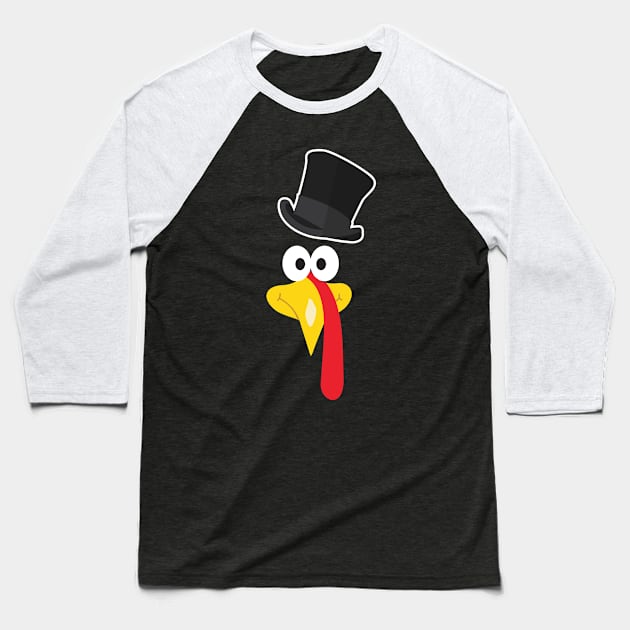 Gobble Funny Turkey Thanksgiving I Cool Feast Day Baseball T-Shirt by 2blackcherries